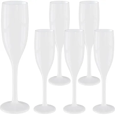 Produktbild von 6 Stück WELLGRO 150ml Sektgläser aus Kunststoff
