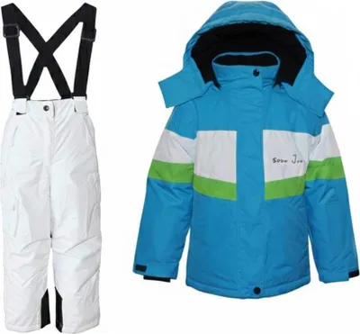 Produktbild von Mädchen Skianzug Set Gr. 98/104 Skijacke + Skihose Winter Schneeanzug Türkis/WeißMädchen Skianzug Set Gr. 98/104 Skijacke + Skihose Winter Schneeanzug Türkis/Weiß