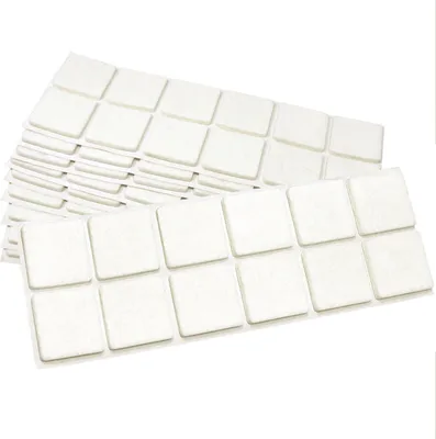 Produktbild von Adsamm® | 120 x selbstklebende Filzgleiter / Weiß / 35x35 mm / quadratisch / Möbelgleiter aus Filz mit 3.5 mm Stärke