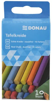 Produktbild von DONAU 4520010-99 Tafelkreide - 10 Stück, sortiert