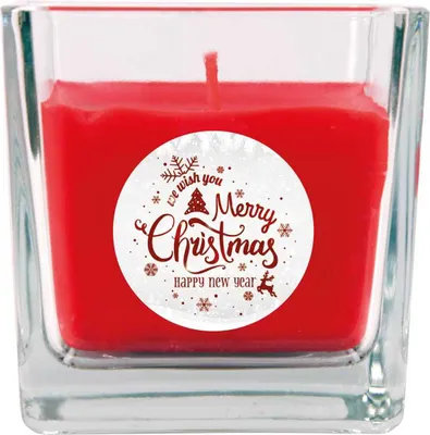 Zdjęcie produktu dla Świeca zapachowa HS Candle "Christmas" w słoiku z cukierkami - wiele motywów do wyboru, idealna dekoracja świąteczna na sezon adwentowy