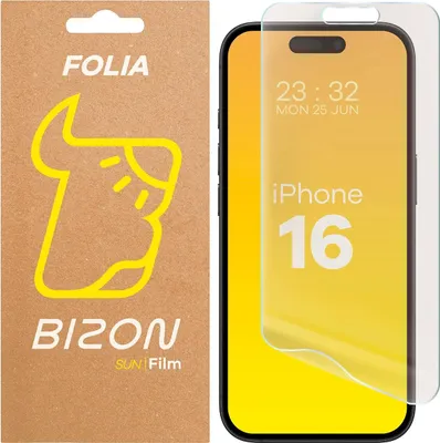 Produktbild von Matte Folie für iPhone 16, Bizon Glass Film Sun, 1 Stück
