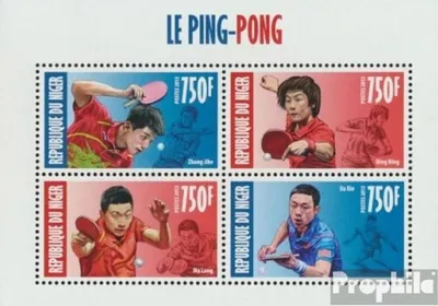 Produktbild von Briefmarken Niger 2013 Mi 2373-2376 Kleinbogen (kompl. Ausg.) postfrisch Tischtennis