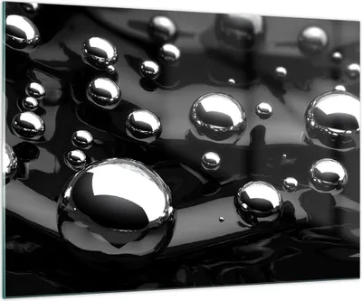 Produktbild von Bilder auf glas - Chrom Metall Reflexion - 100x70cm - Glasbilder - Wandbilder - Kunstdruck - zum Aufhängen bereit - Wanddekoration aus Glas - Glas Bilder - Wandbild auf Glas - GAA100x70-2525