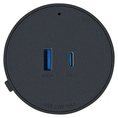 Produktbild von SCHWAIGER Steckdose für Stromschiene, USB-C, USB-A, Ein/Aus, schwarz