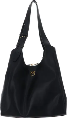 Image de PINKO sac à épaule Tote Classic Belt Nero - Antique Gold noir