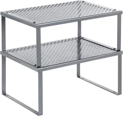 Produktbild von Famanu Küchenorganisator stapelbar und erweiterbar - Set von 2, Silber KCS01SV