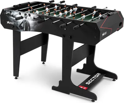 Obrázek produktu pro Hop-Sport Stolní fotbal Sector černo-bílý skládací odolná konstrukce