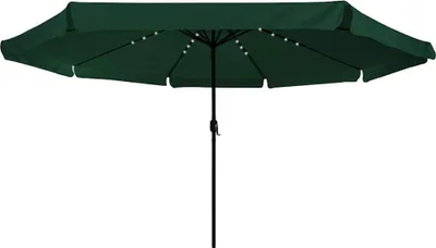 Produktbild von vidaXL Garten-Sonnenschirm Grün 395 x 395 x 245 cm Polyester