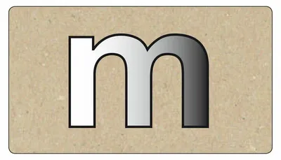 Produktbild von Spiegelornamente Kleinbuchstabe M