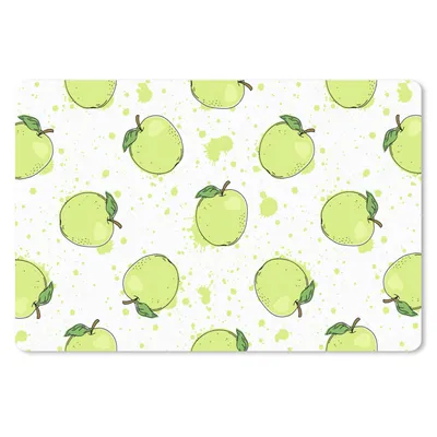 Produktbild von MuchoWow® Schreibtischunterlage Aquarell - Apfel - Grün - Muster 60x40 cm - XXL Mauspad - Großes Mauspad