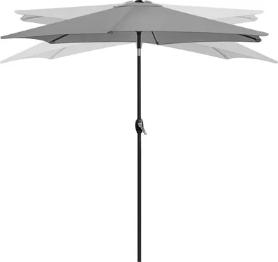 Image de Parasol de balcon de jardin pliable, réglable, 210 cm, gris