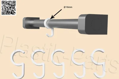 Immagine prodotto di Ganci per asciugamani Set di 5 supporti per portasciugamani da 16 mm Ganci per asciugamani
