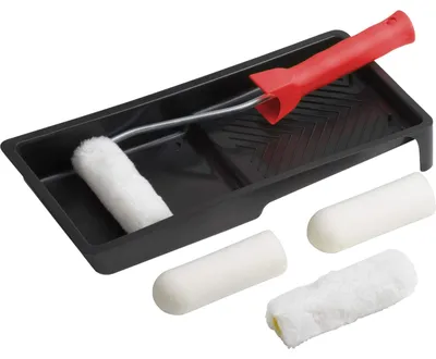 Productafbeelding van Schilderset lakset verfset - 6-delig - Verfroller 10 en 12 mm - Verfbak en steekbeugel