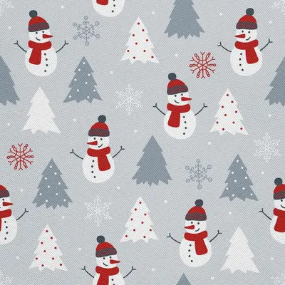 Image de OUTDOOR DÉCORDS OXFORD - Motif bonshommes de neige et sapins de Noël I DX421