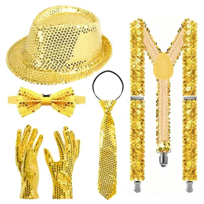 Image de Accessoires pour costumes de discothèque dorés