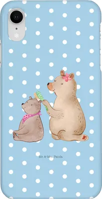 Produktbild von Mr. & Mrs. Panda Iphone XR Handyhülle Bär Kind - Blau Pastell - Geschenk, Mutter, Muttertag, Mama, Premium Kunststoff, Tochter, Familie, Handy Case