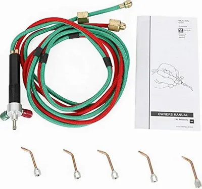 Obrázek produktu pro Goldschmied mikro hořák, pájecí/svařovací sada, pro kapalný plyn, 5 trysek, připojení 14 mm