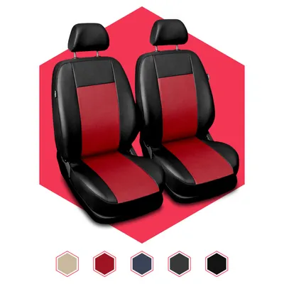 Produktbild von Autositzbezüge Universal Schonbezüge Sitzauflage PKW 1+1 Vorne Kunstleder Rot