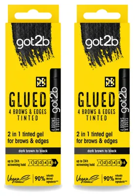 Imagen del producto de 2 unidades de gel de styling 2 en 1 para cejas y línea del cabello, color , 16 ml. Paquete económico