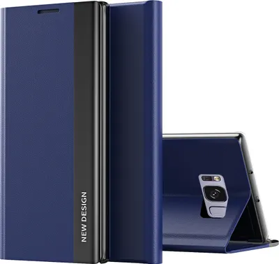 Immagine prodotto di Custodia Galaxy S8, Custodia magnetica in Finto cuoio con funzione stand per Samsung Galaxy S8 blu navy