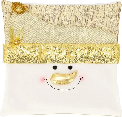 Produktbild von SPRINGOS Kissenbezug lustiger Schneemann 40 x 40 cm Kissenhülle Kissenbezug Weihnachten
