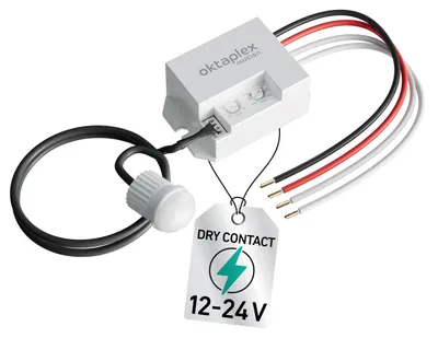 Produktbild von Oktaplex Jan 12–24 V Bewegungsmelder mit potentialfreiem Ausgang