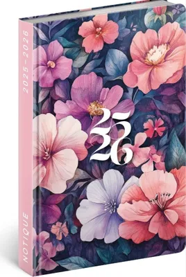 Produktbild von NOTIQUE – 18-monatiger Kalender "Petito" – Blumenmuster, 2025/2026, 11 x 17 cm