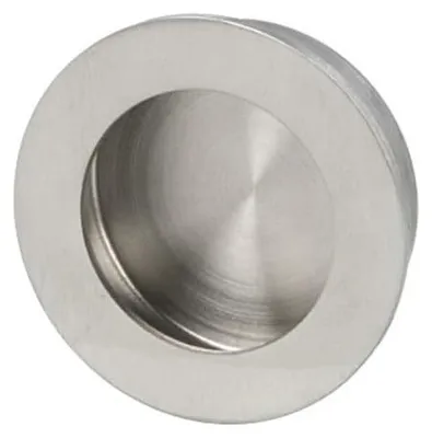Produktbild von Schiebetür Griffmuschel Ø 40mm Edelstahl gebürstet Muschelgriff zum Einlassen