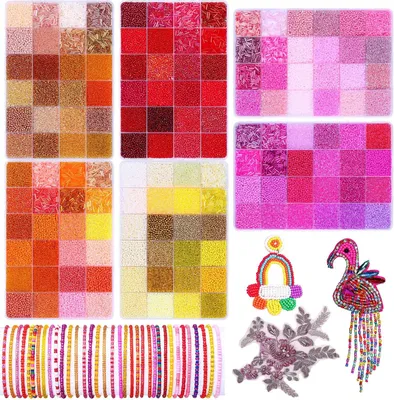 Obrázok produktu pre Rokajlové korálky 50850 kusov, 2 mm, 144 farieb, pre výrobu šperkov