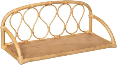 Produktbild von Kinder-Wandregal "Retro" - Rattan 57x24 cm - Atmosphera créateur d'intérieur