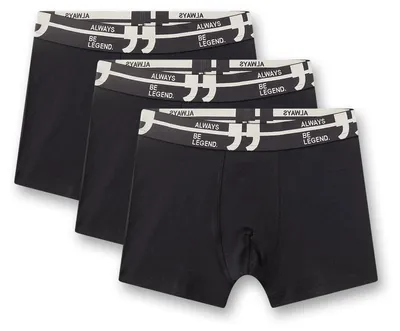 Productafbeelding van Sanetta jongens hipshorts, zwart, katoen | 3-delige set, tieneronderbroek