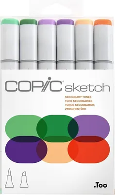 Zdjęcie produktu dla Copic Sketch Wkład do pióra Secondary Tones 6 szt.