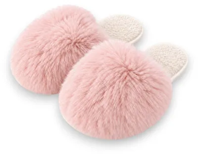 Produktbild von Fluffy Damen Hausschuhe mit Fell » Damenschuhe mit Kunstfell » Flauschige Schlappen » warme Pantoffeln mit Kunstpelz: Rosa / 38-39 Farbe: Rosa Schuhgröße: 38-39
