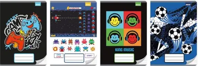 Produktbild von Notizbuch A5/16K, farbig, 3-linig, Jungenmotiv (20 Stück) – Beniamin