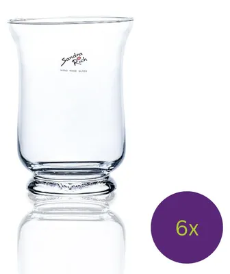 Produktbild von 6er Set Windlichter, Dekogläser HURRICANE PROMO H. 15cm D. 11cm klar Sandra Rich