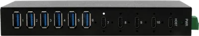 Produktbild von Exsys EX-12290HMS USB 3.2 Gen 2x1 Hub 4x USB-C und 6x USB-A 3.2 1