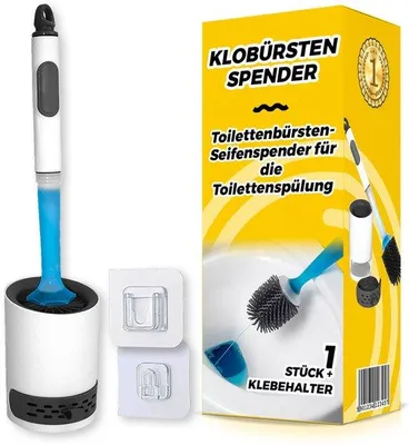 Image de Brosse de toilettes remplaçable avec joint d'étanchéité et réservoir de détergent