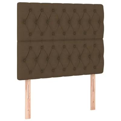 Produktbild von vidaXL Kopfteil Dunkelbraun 100 x 7 x 118/128 cm Stoff