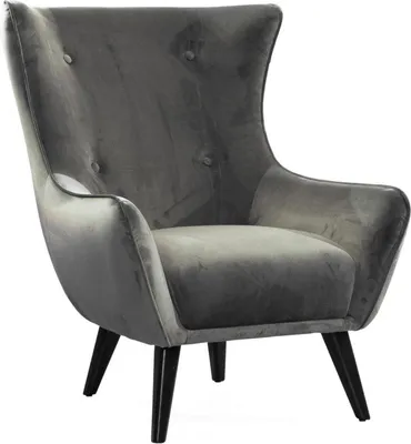 Produktbild von Sessel Ohrensessel Stoff Wohnzimmer Polyester Design Grau Modern Sitz