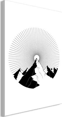 Produktbild von Italienischer Leinwand Leinwandbild - Mountain at the Zenith (1 Part) Vertical 40x60 cm Abstrakt c-A-0187-b-a