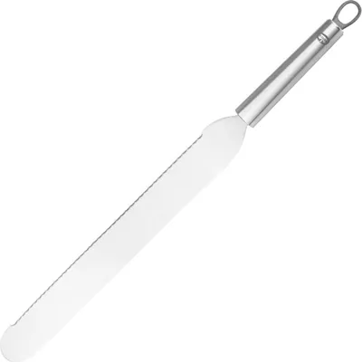 Produktbild von Dr. Oetker Kuchenmesser 48cm, Küchenhelfer aus hochwertigem Edelstahl, zum senkrechten und waagerechten Schneiden geeignet, feine Zahnung an der gesamten Schneide, (Farbe: silber)