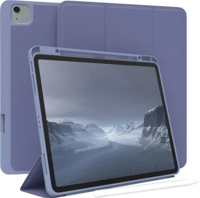 Produktbild von EAZY CASE Smartcase mit Stifthalter für Apple iPad Air 13 (2024) Hülle mit Stifthalterung, Tablet Cover aufstellbar  13 Zoll in Blau