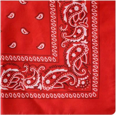 Zdjęcie produktu dla Bandamka Chusta Bandana Chustka Na Głowę Szyję Włosy Apaszka Bandama Czerwona