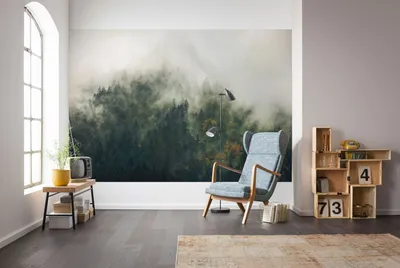 Obrázok produktu pre Sanders & Sanders fototapety hmlistá lesná zelená 300 x 200 cm