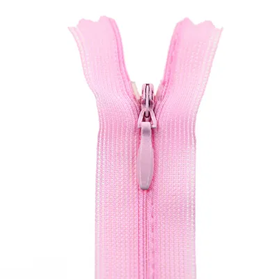 50 Reißverschlüsse spiral verdeckt, 18cm, unteilbar, unsichtbar, pink