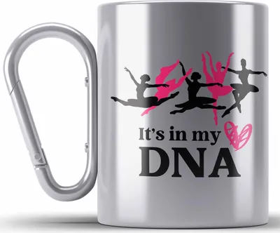 Produktbild von Trendation - Ballett Ballerina Tänzerin Edelstahl Tasse Karabiner Mädchen Geschenk Frauen Tanzen Geschenkidee Karabiner Edelstahl Tasse Karabiner Edelstahl (Silber)