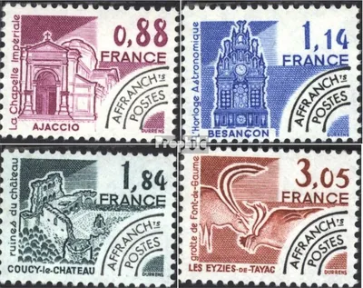 Produktbild von Briefmarken Frankreich 1984 Mi 2241-2244 (kompl.Ausg.) un Vorausentwertung Europa
