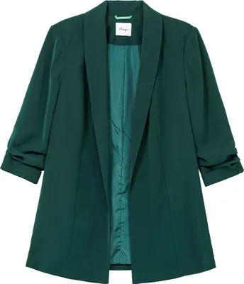 Produktbild von sheego Damen Große Größen Blazer mit Schalkragen und gerafftem 3/4-Arm Businessmode feminin -