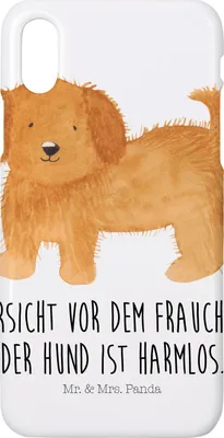 Produktbild von Mr. & Mrs. Panda Iphone 10 Handyhülle Hund Flauschig - Weiß - Geschenk, Handy, Cover, Frauchen, Hundeliebe, X, Niedlich, Sprüche, Hülle, Hunde